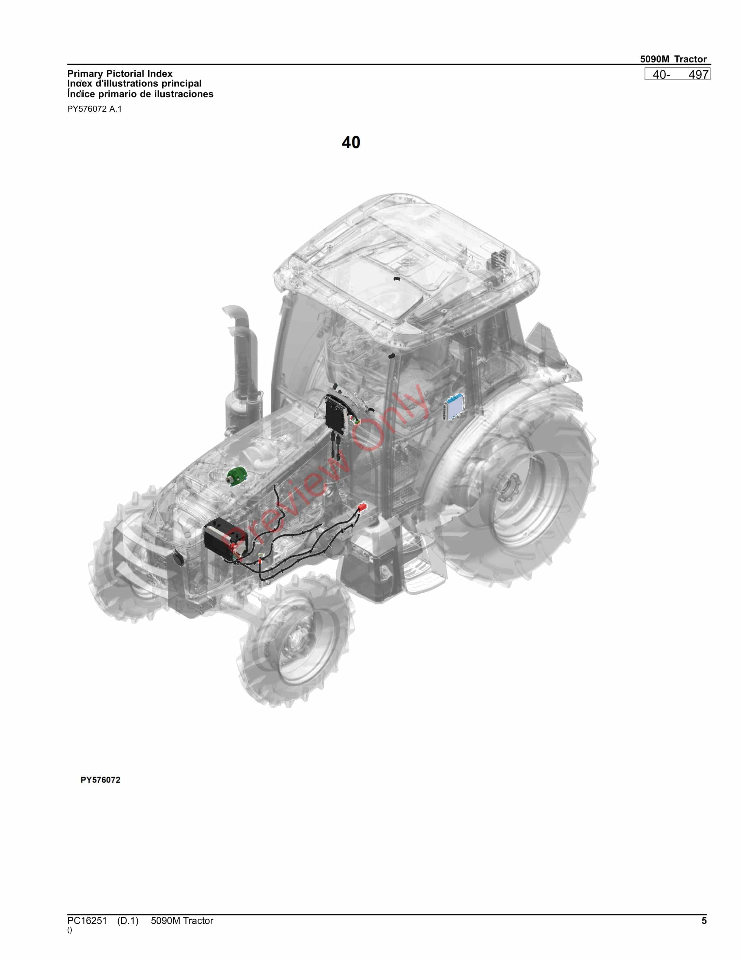 John Deere 5090M Tractor Parts Catalog PC16251 12OCT23-5