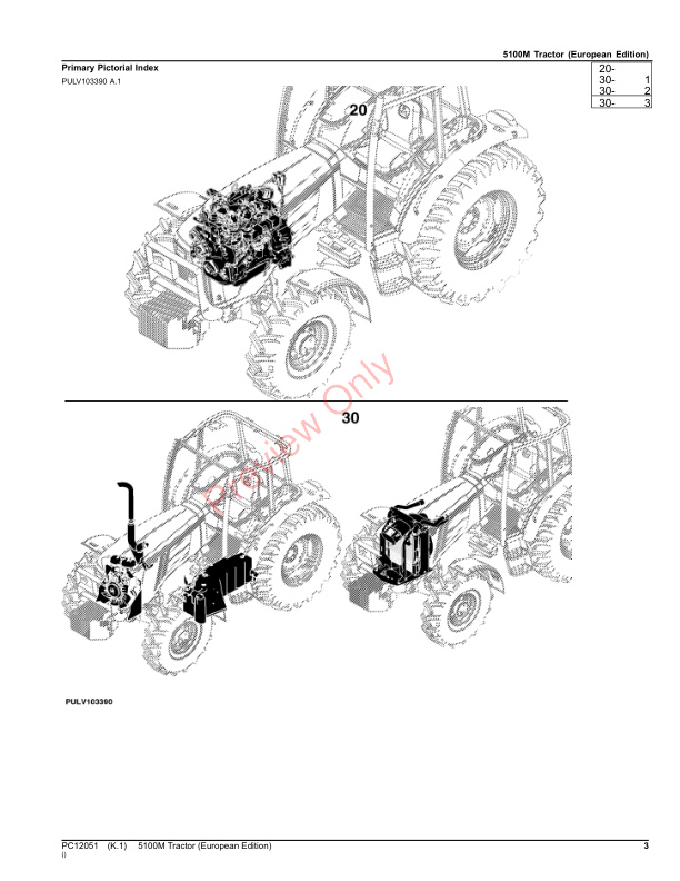 John Deere 5100M Tractor Parts Catalog PC12051 26OCT23-3