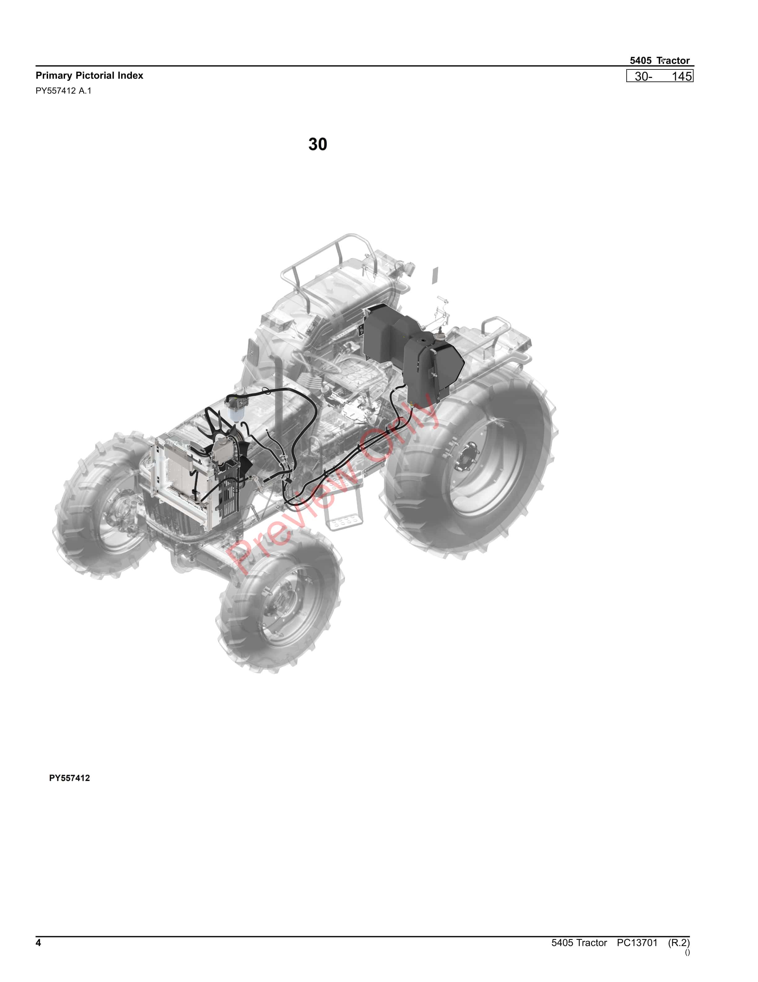 John Deere 5405 Tractor Parts Catalog PC13701 31AUG23-4
