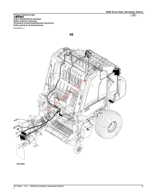 John Deere 560M Round Baler Parts Catalog PC13262 06OCT23-3