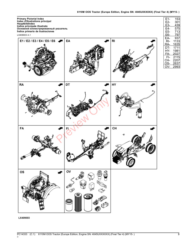 John Deere 6110M OOS Tractor (Final Tier 4) (MY15- ) Parts Catalog PC14333 26OCT23-3