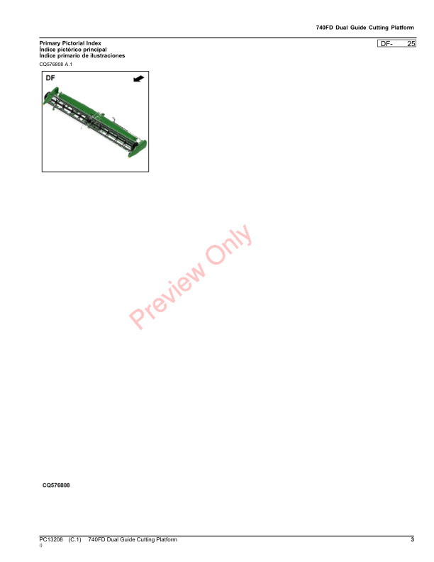 John Deere 740FD Dual Guide Cutting Platform Parts Catalog PC13208 15OCT23-3