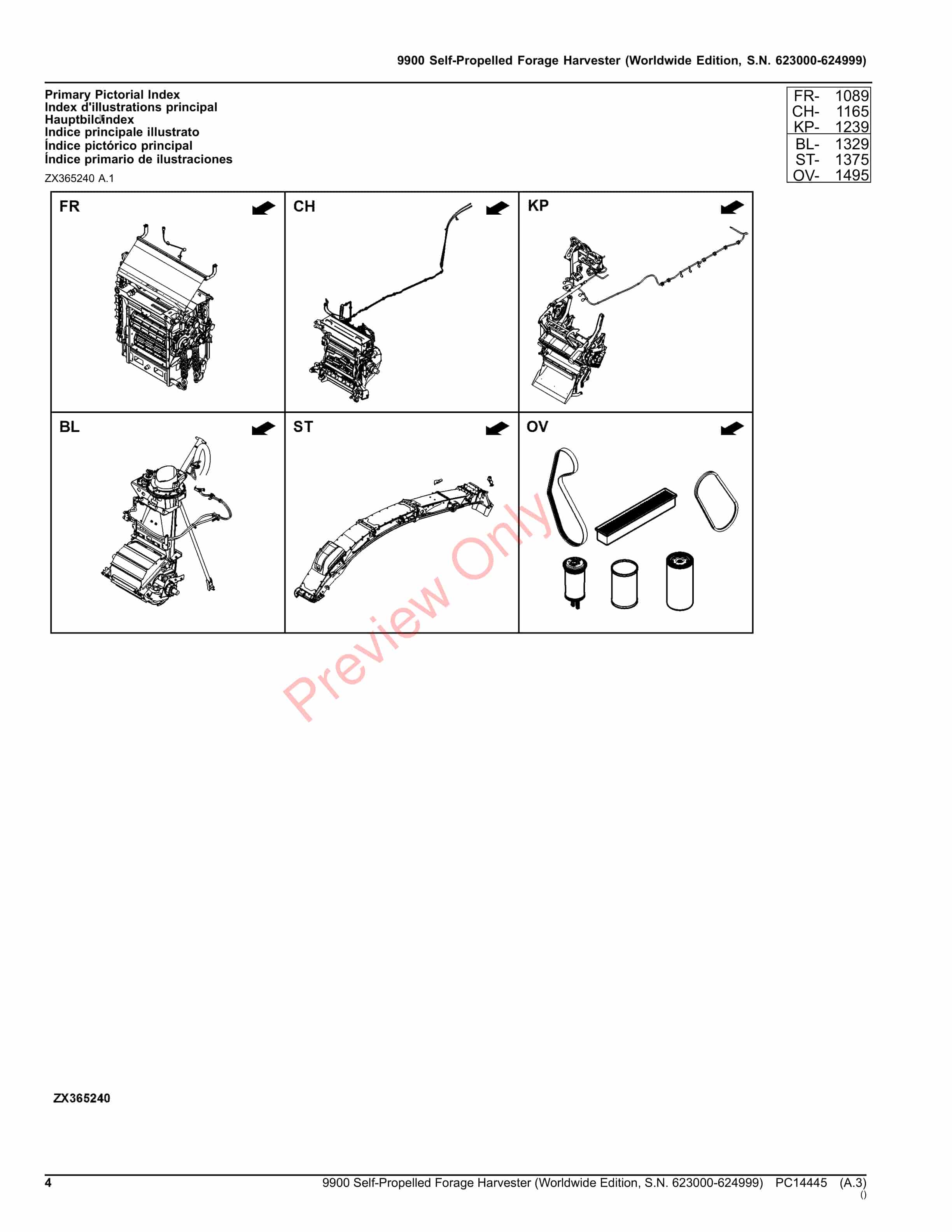 John Deere 9900 Self-Propelled Forage Harvester Parts Catalog PC14445 24AUG23-4