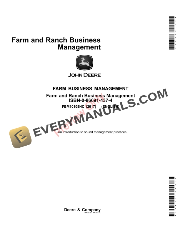John Deere FOSFMO Farm and Ranch Business Management Textbook Farm