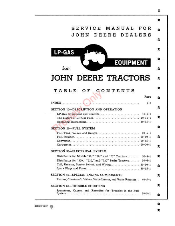 John Deere LP Gas Equipment for Tractors Service Manual SM2015 01JAN57-3