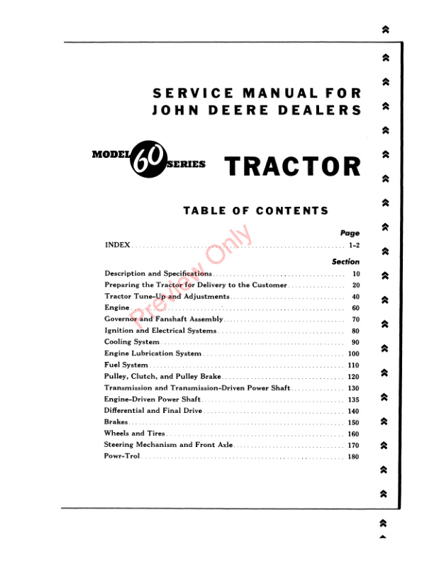 John Deere Model 60 Series Tractors Service Manual SM2008 01JUN52-3