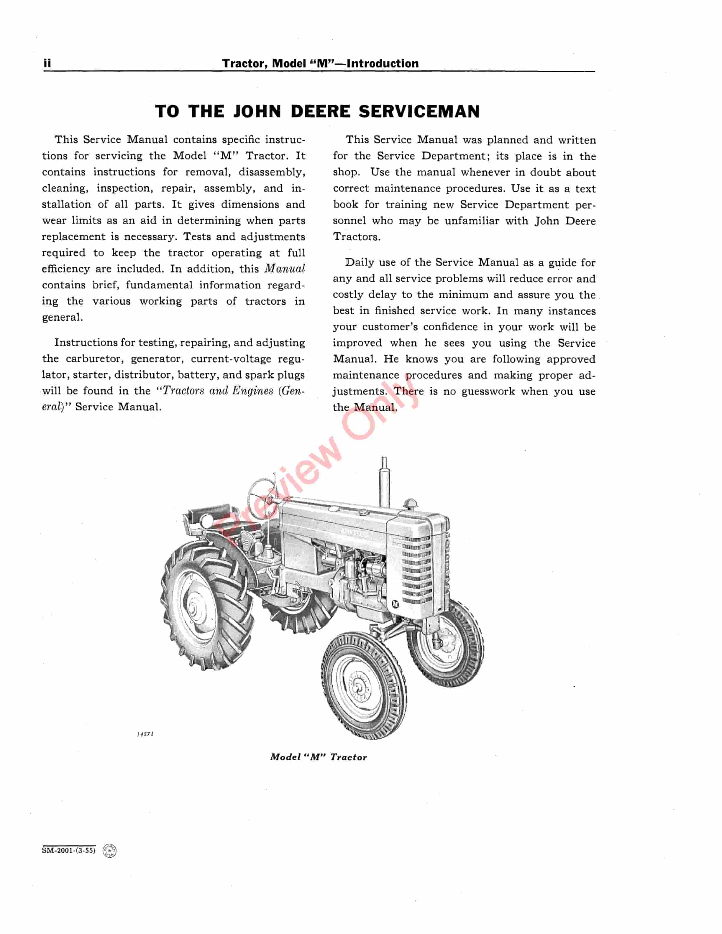 John Deere Model M Tractors Service Manual SM2001 19-4