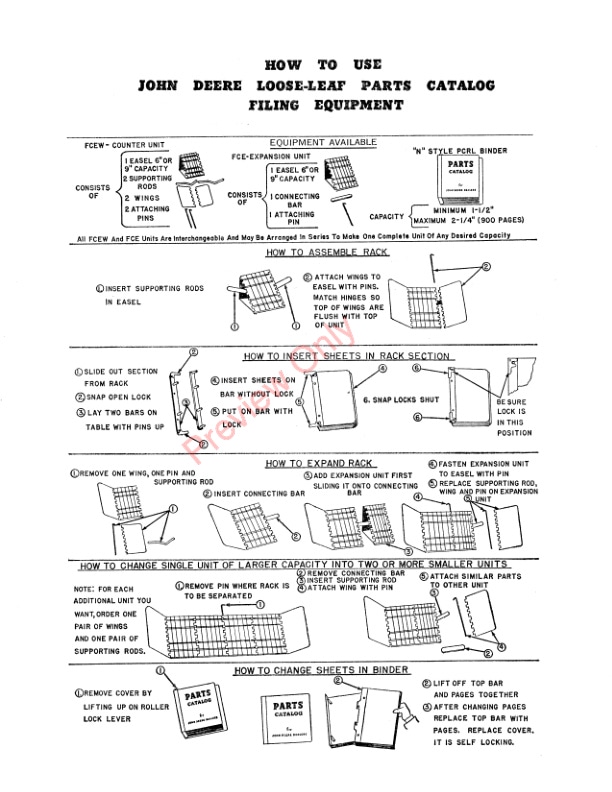 John Deere No. 1 2 And 3 Combines WAttachments Parts Catalog CAT55H 01MAY45 2