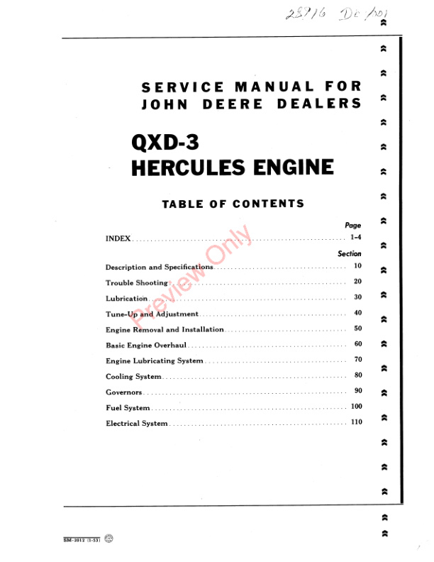 John Deere QXD-3 Hercules Engine Service Manual SM2012 01JAN53-3