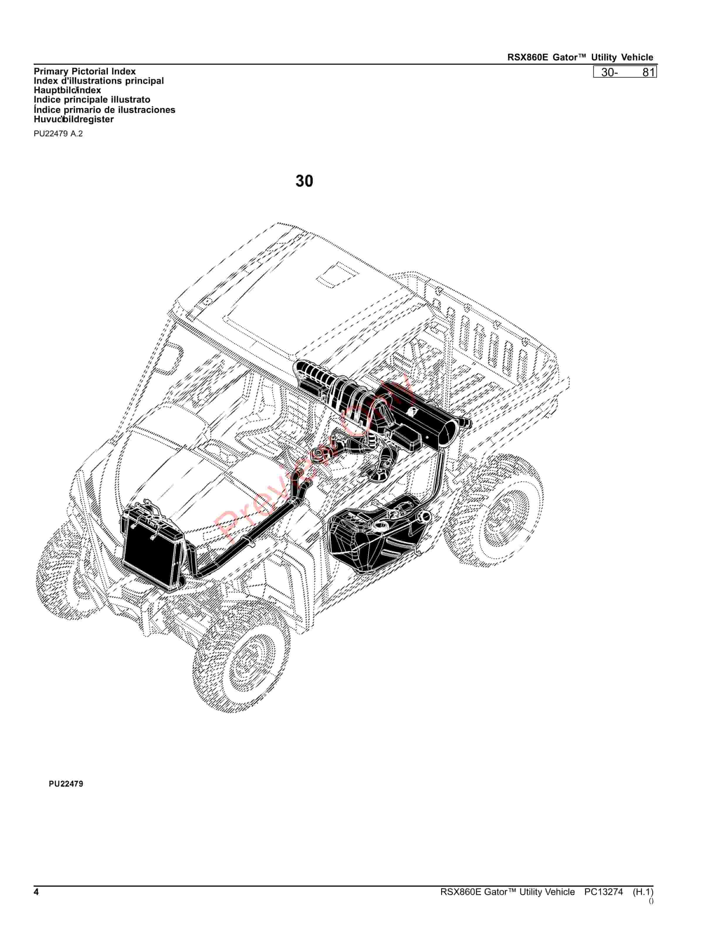 John Deere RSX860E Gator Utility Vehicle Parts Catalog PC13274 14SEP23-4