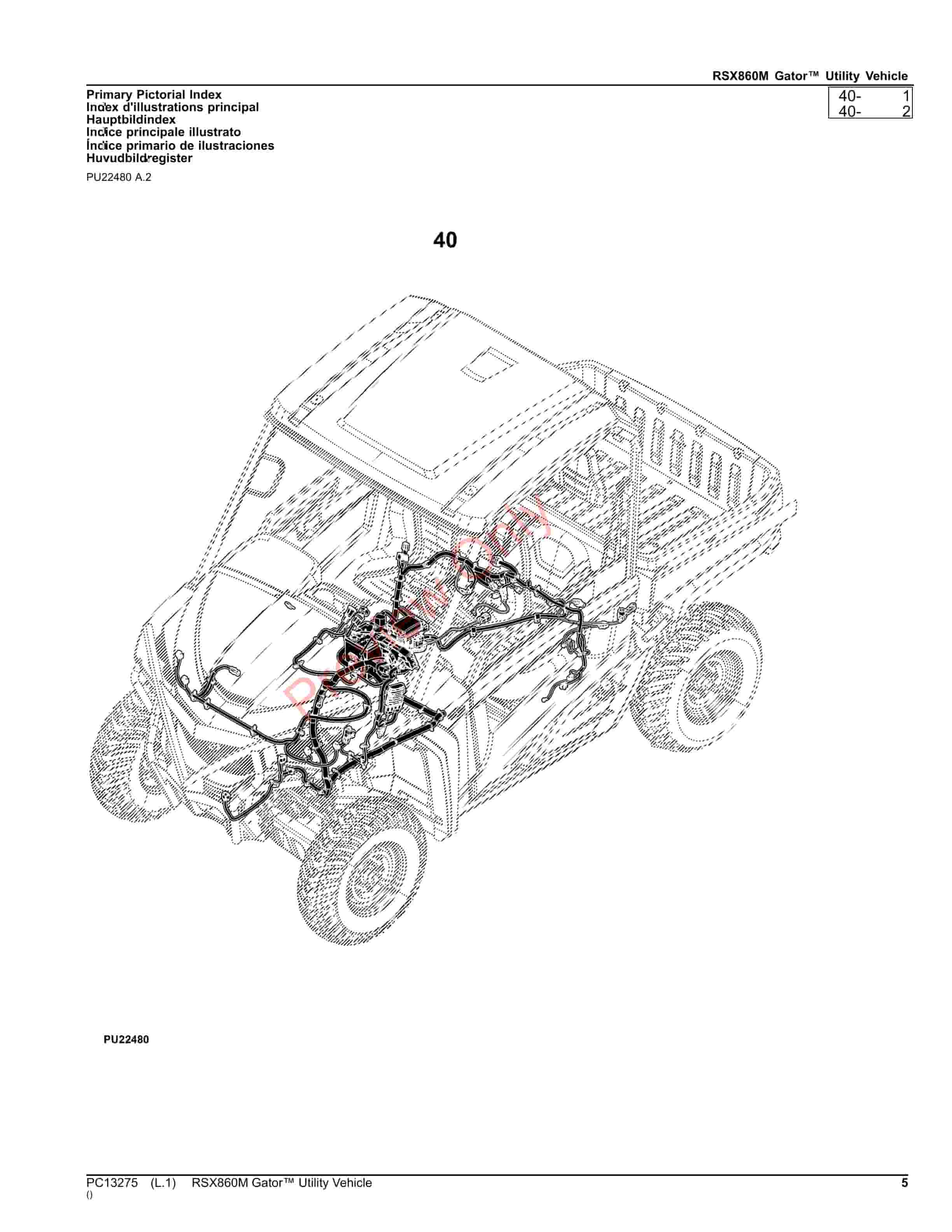John Deere RSX860M Gator Utility Vehicle Parts Catalog PC13275 14SEP23-5