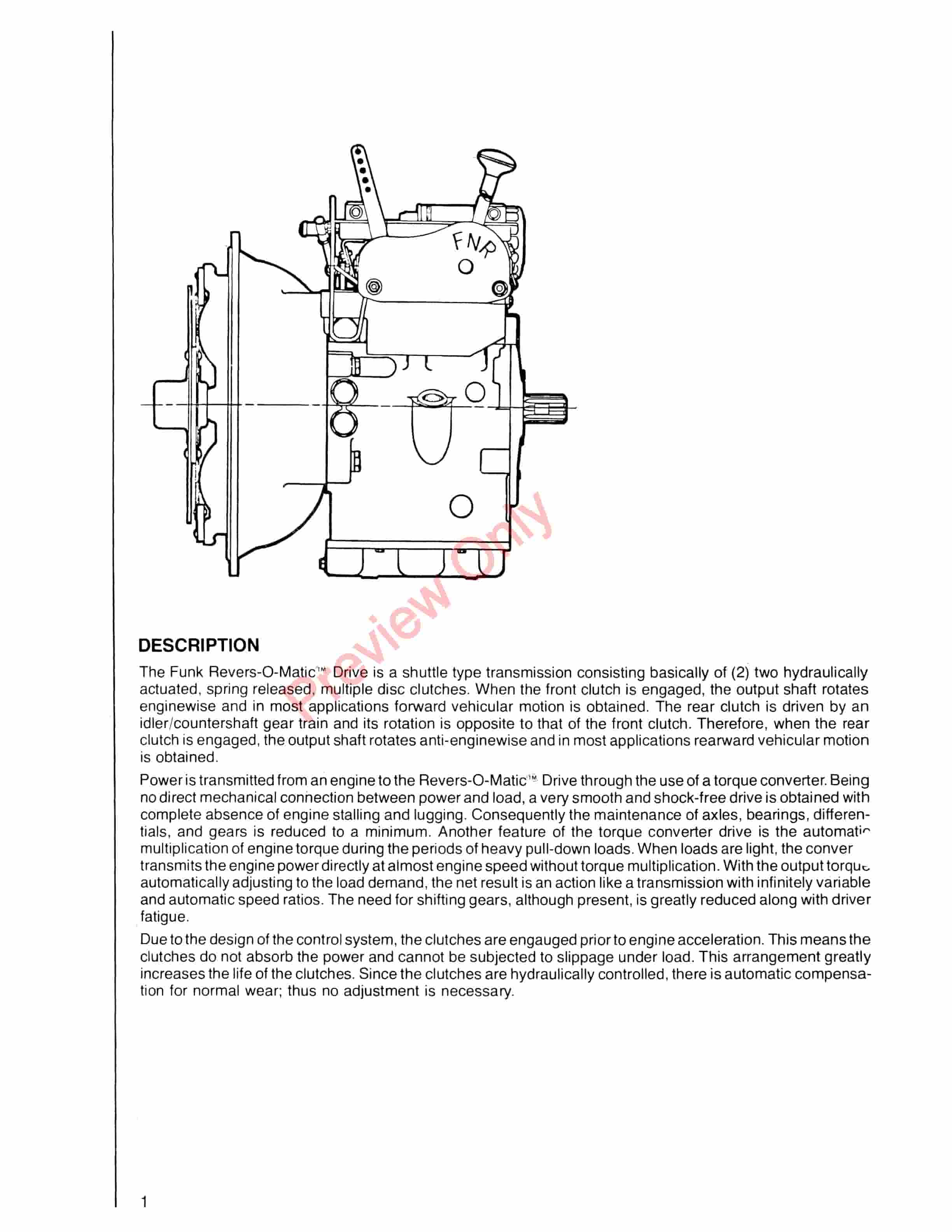 John Deere Revers O Matic Transmission Model 50000 12000 Service Manual 4050402 01FEB96 4