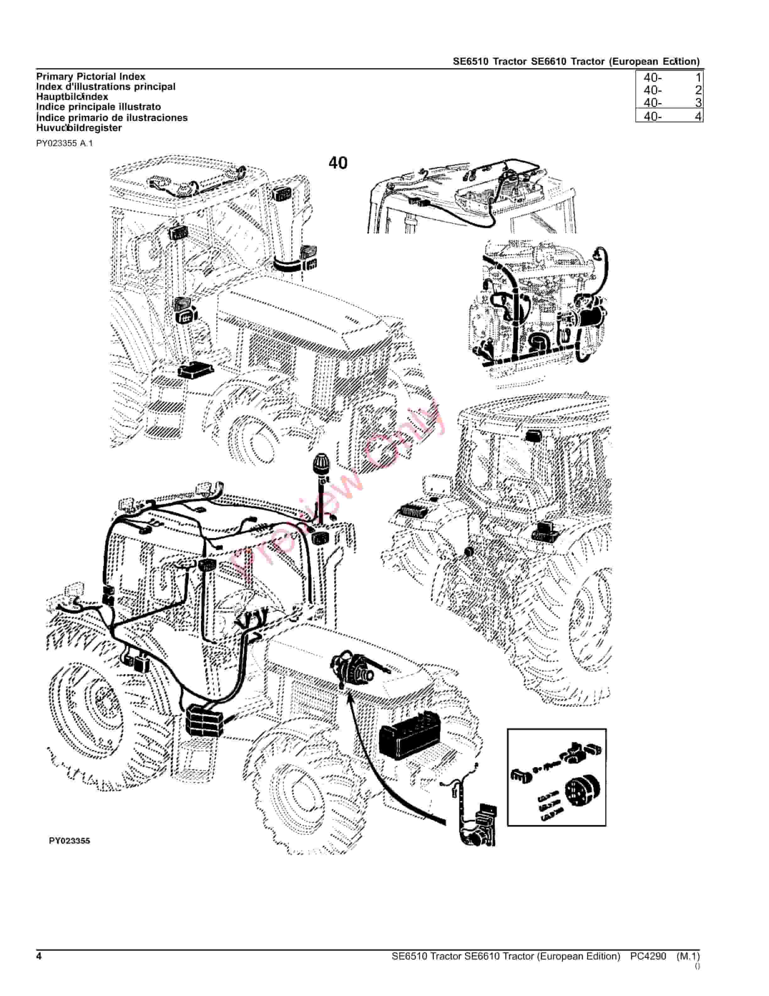 John Deere SE6510, SE6610 Tractors Parts Catalog PC4290 06AUG23-4