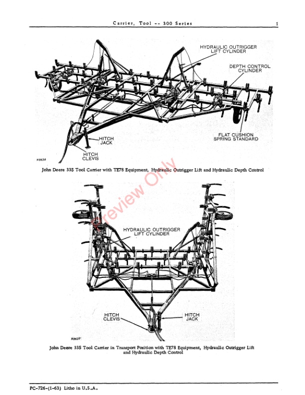 John Deere Tool Carrier – 300 Series Parts Catalog PC726 01JAN63-3