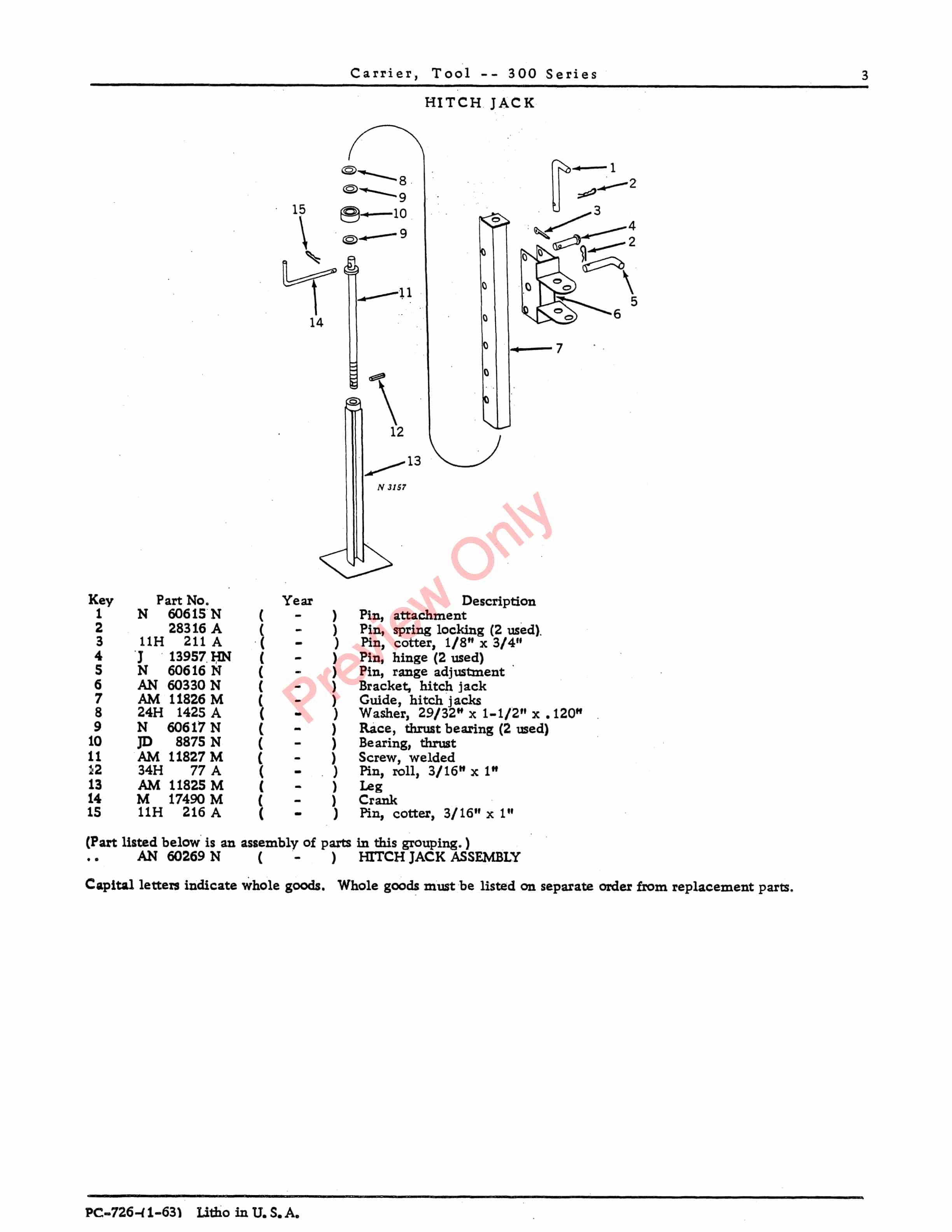John Deere Tool Carrier – 300 Series Parts Catalog PC726 01JAN63-5