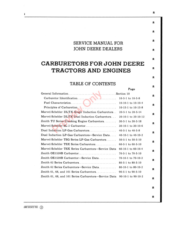 John Deere Tractors And Engines Service Manual SM2024 01JAN59 3