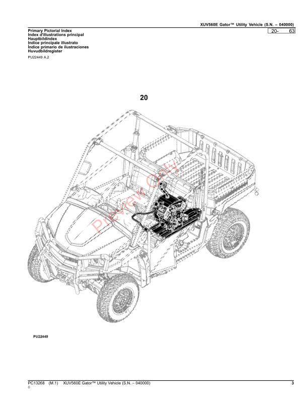 John Deere XUV560E Gator Utility Vehicle (S.N. 040000) Parts Catalog PC13268 23NOV23-3