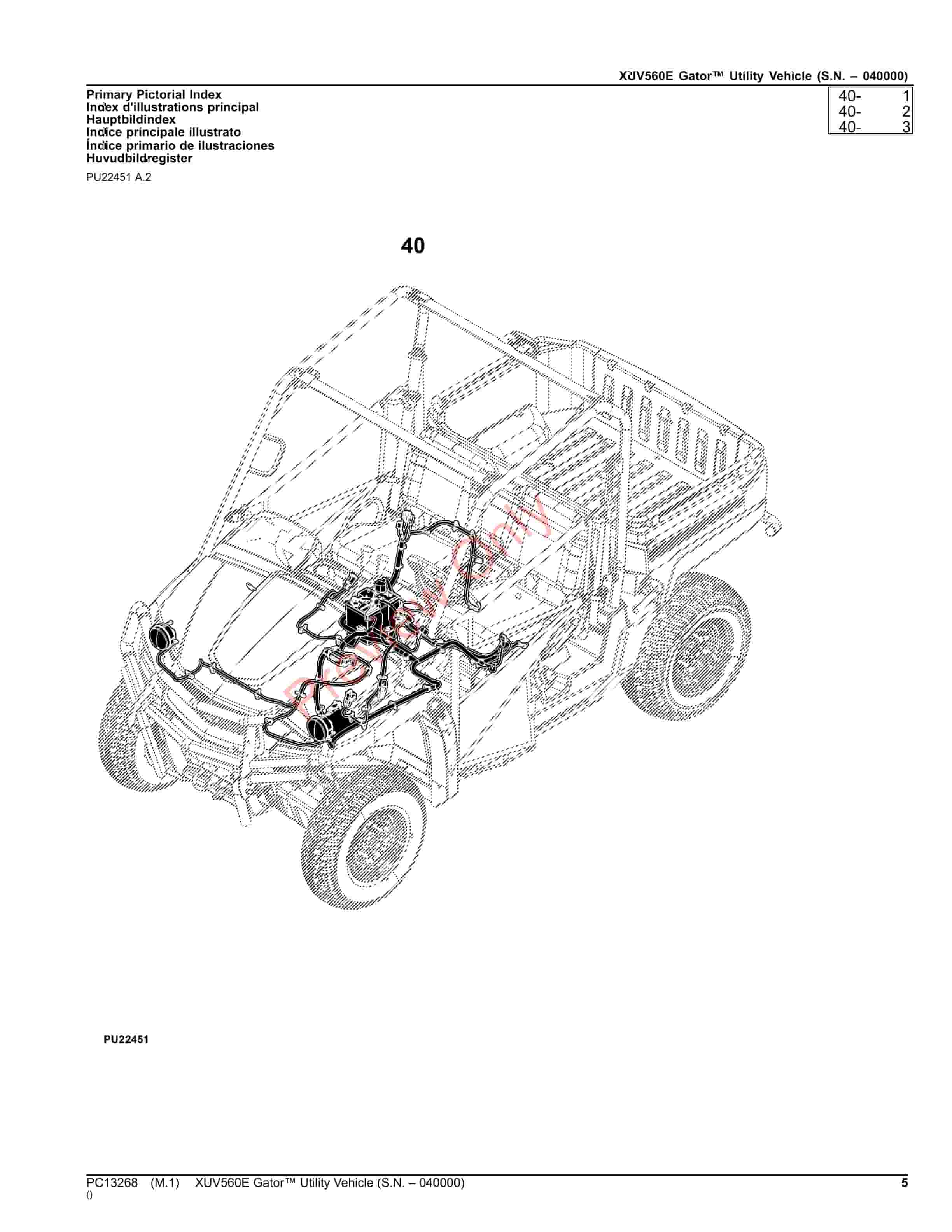 John Deere XUV560E Gator Utility Vehicle (S.N. 040000) Parts Catalog PC13268 23NOV23-5