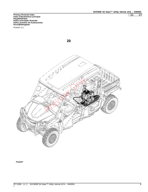 John Deere XUV560E S4 Gator Utility Vehicle (S.N. 040000) Parts Catalog PC13269 23NOV23-3