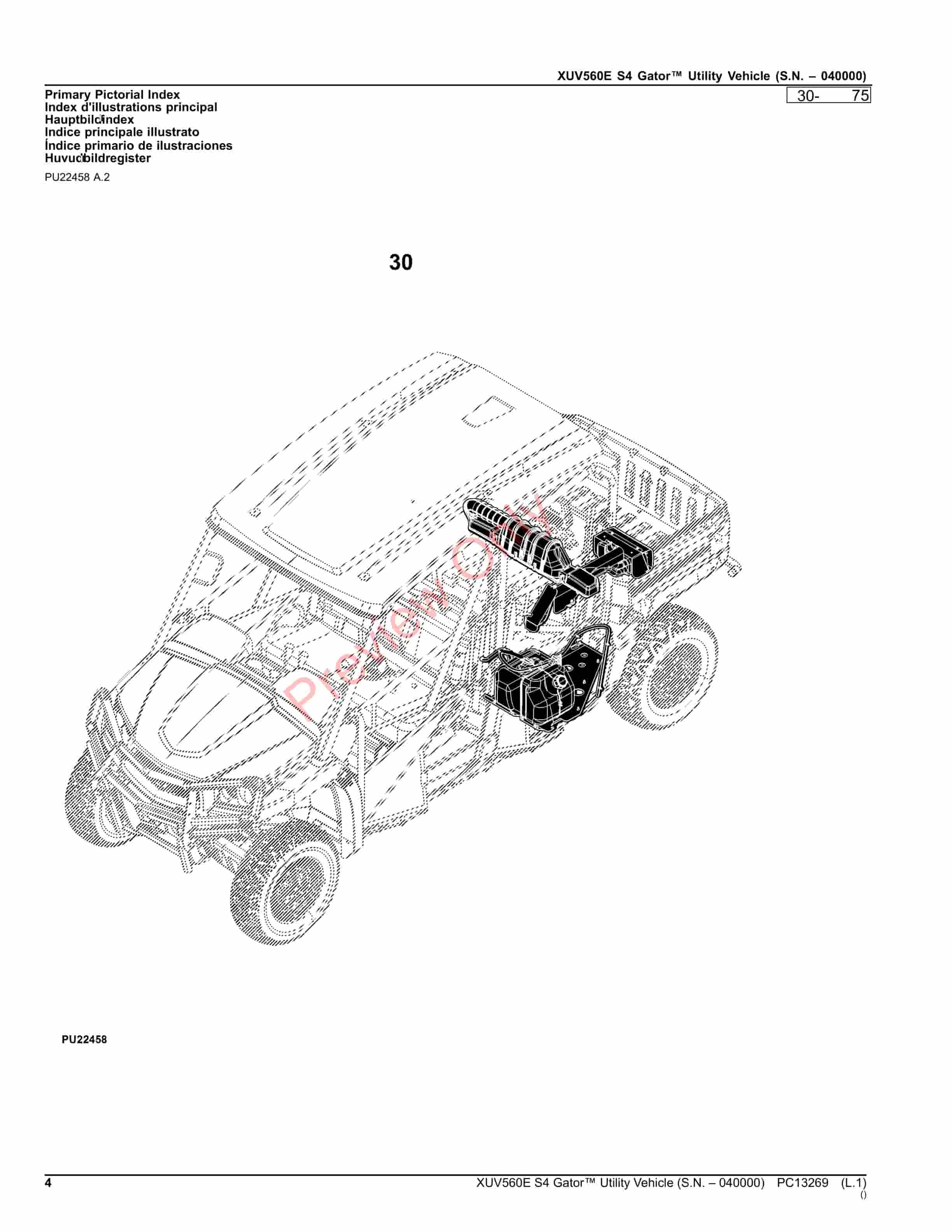 John Deere XUV560E S4 Gator Utility Vehicle (S.N. 040000) Parts Catalog PC13269 23NOV23-4
