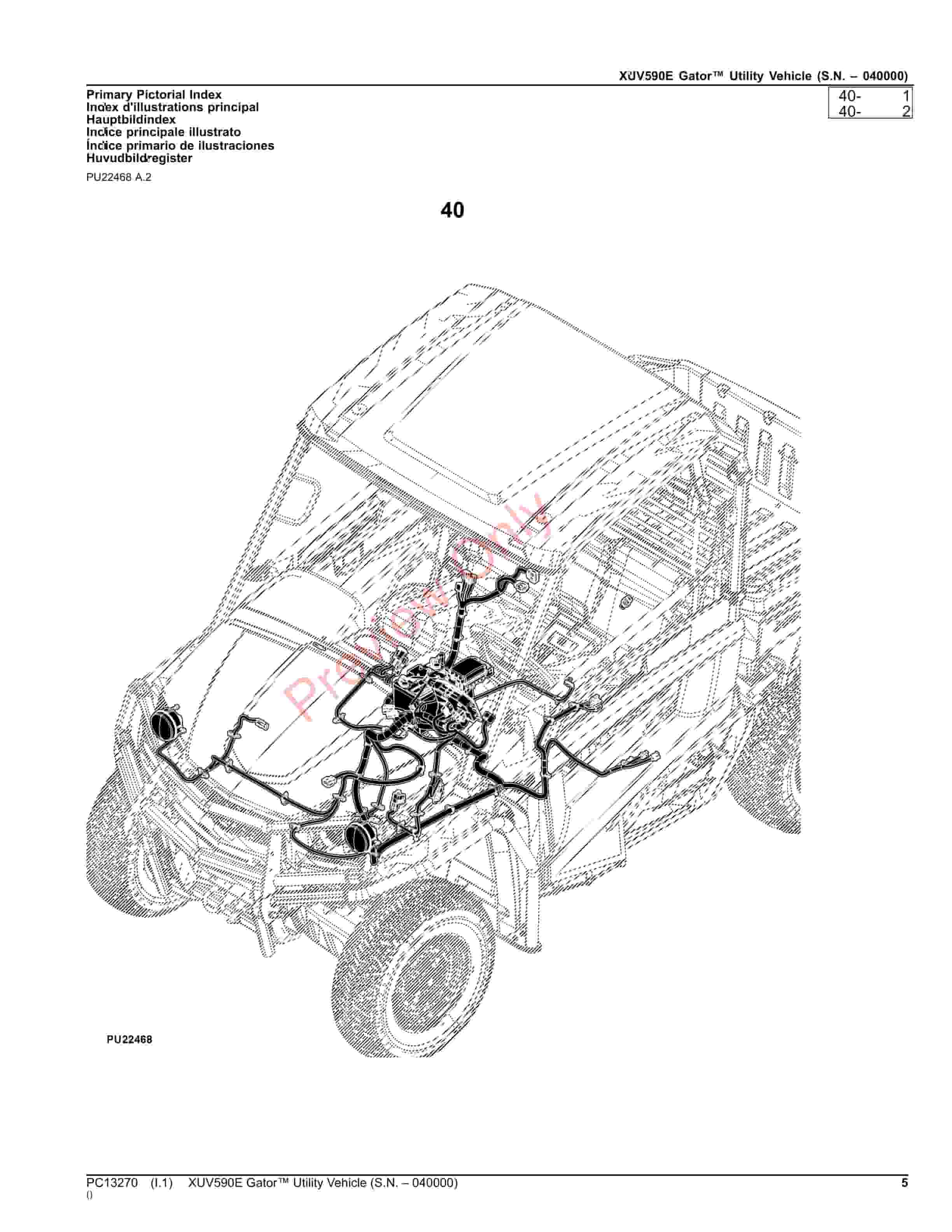 John Deere XUV590E Gator Utility Vehicle (S.N. 040000) Parts Catalog PC13270 10SEP23-5