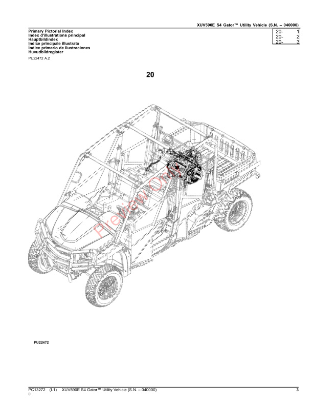 John Deere XUV590E S4 Gator Utility Vehicle (S.N. 040000) Parts Catalog PC13272 22OCT23-3
