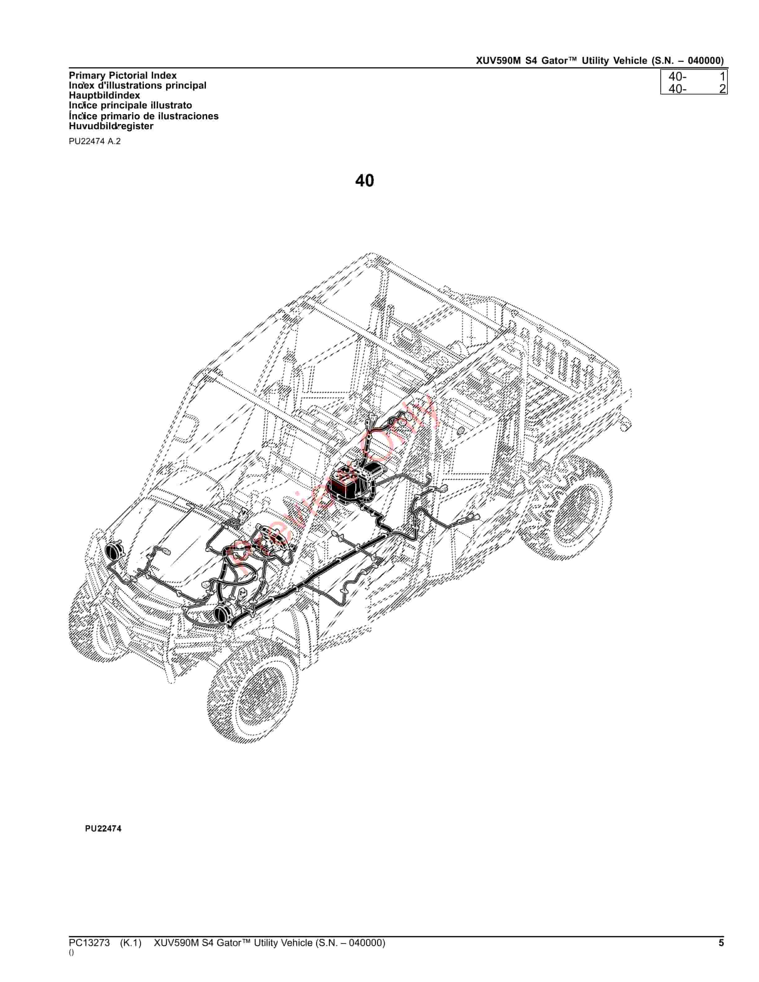 John Deere XUV590M S4 Gator Utility Vehicle (S.N. 040000) Parts Catalog PC13273 22OCT23-5