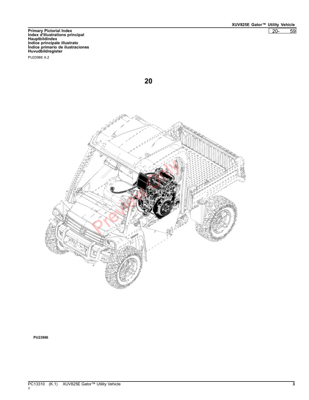 John Deere XUV825E Gator Utility Vehicle Parts Catalog PC13310 24AUG23-3