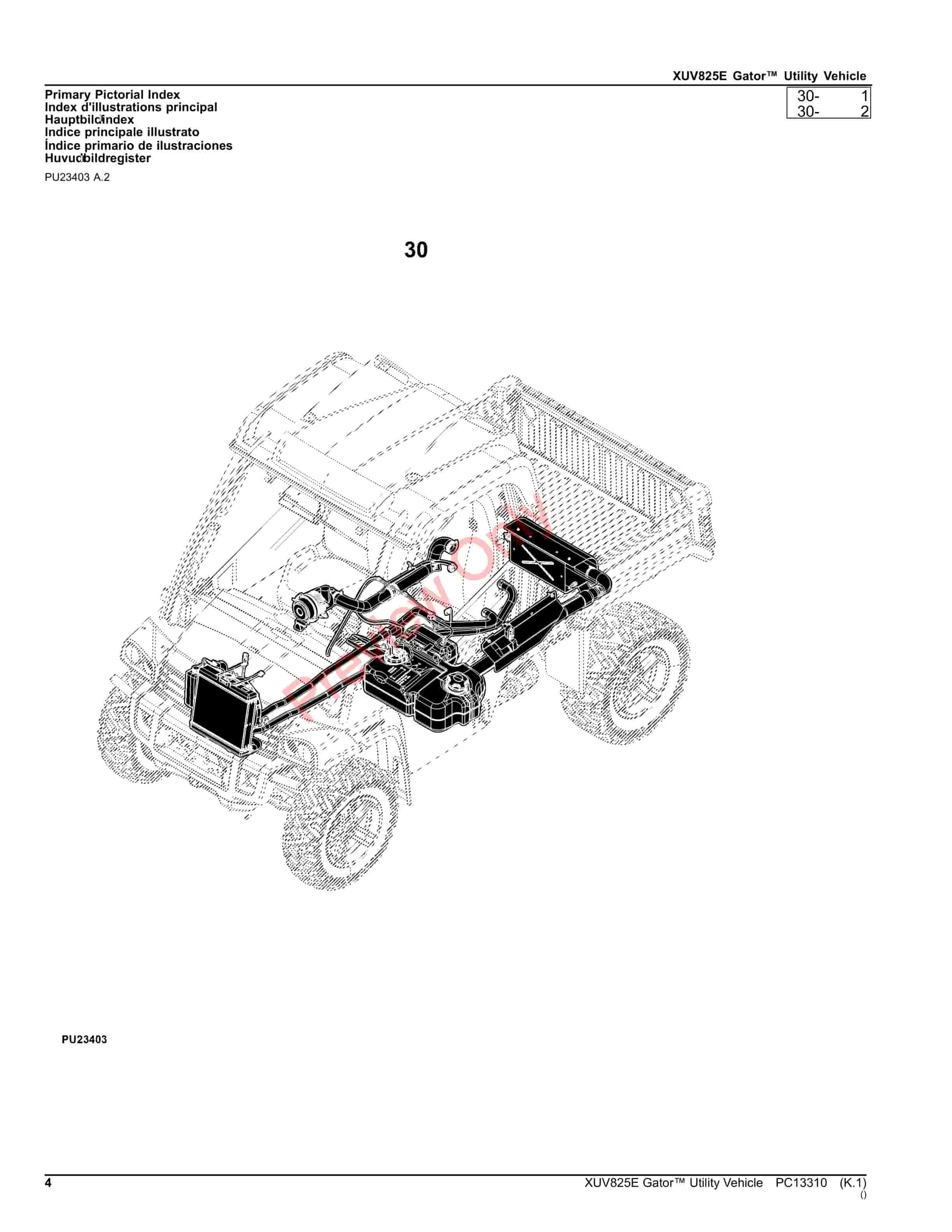 John Deere XUV825E Gator Utility Vehicle Parts Catalog PC13310 24AUG23-4