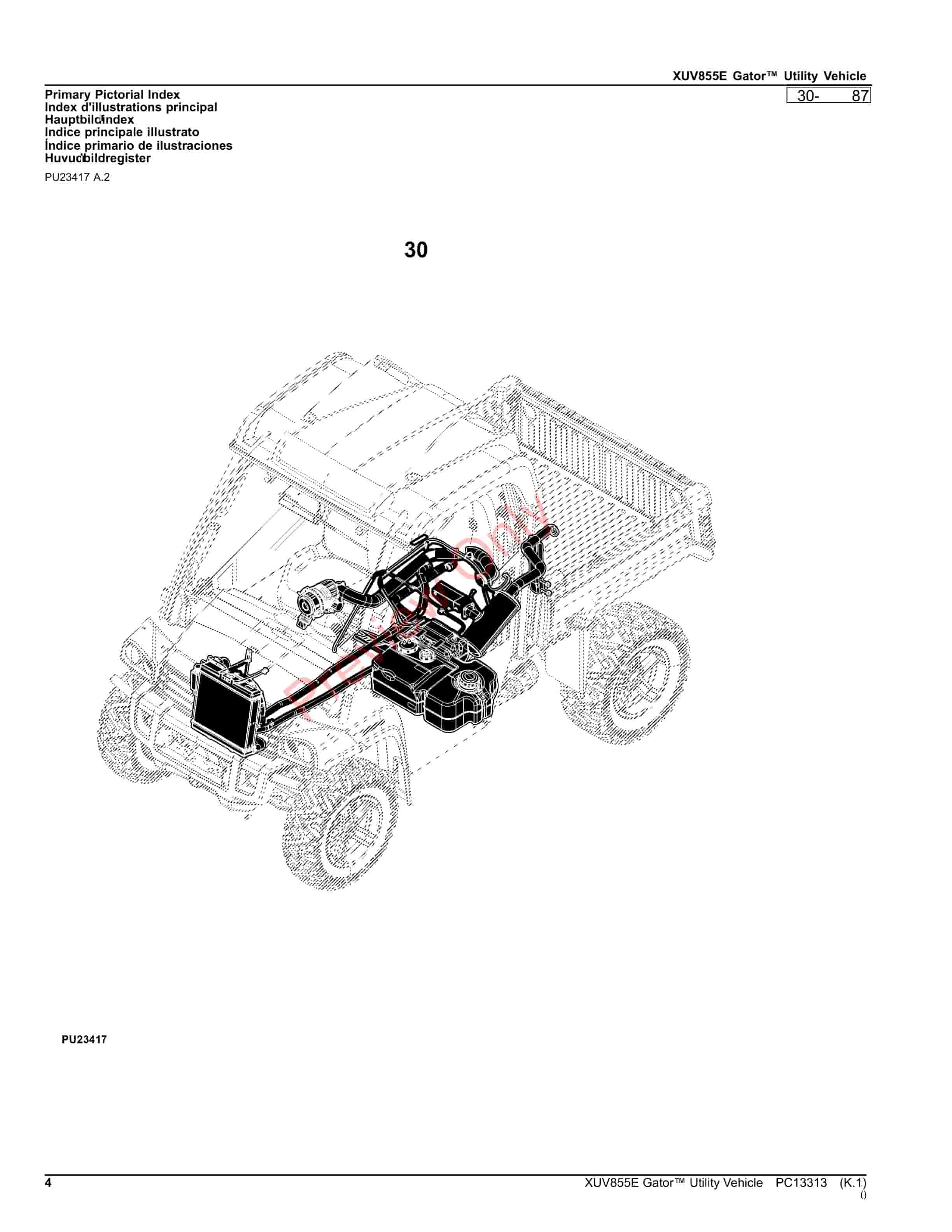 John Deere XUV855E Gator Utility Vehicle Parts Catalog PC13313 14SEP23-4