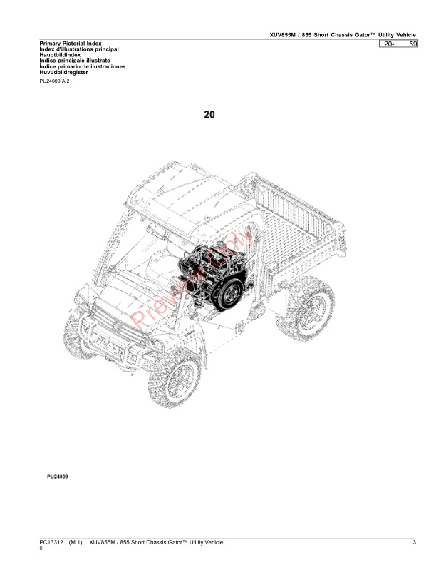 John Deere XUV855M 855 Short Chassis Gator Utility Vehicle Parts Catalog PC13312 14SEP23-3