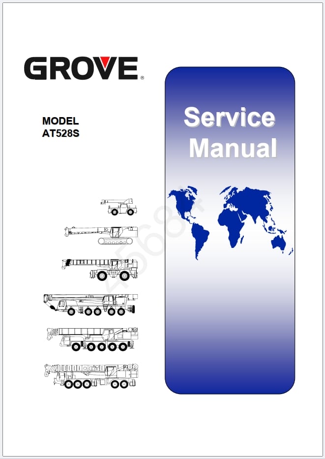 Grove AT528 Crane Schematic, Operator, Parts and Service Manual