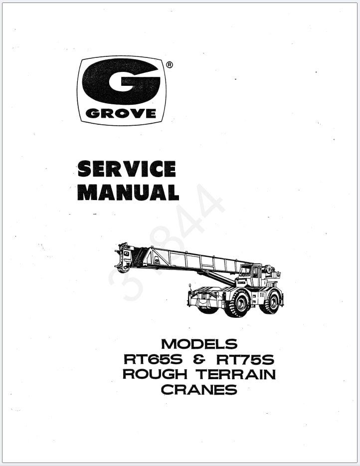 Grove RT65S Crane Schematic, Operator, Parts and Service Manual