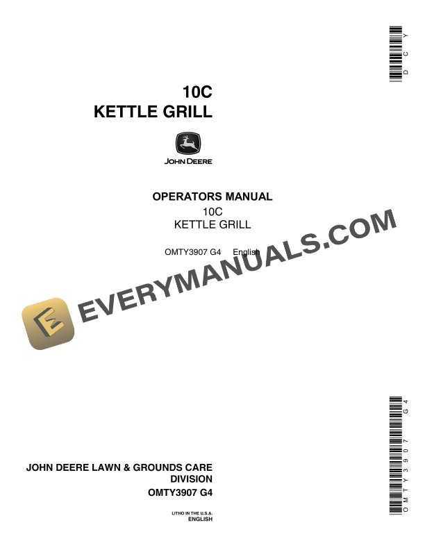 Kettle Operator John Deere 10C Kettle Grill Operator Manual OMTY3907